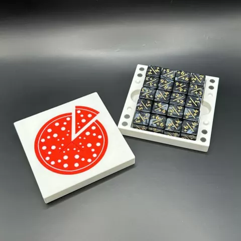 Pizza Dice Box by Glenn Brown