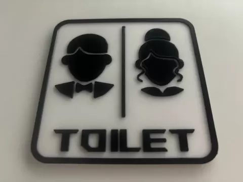 Toilet sign