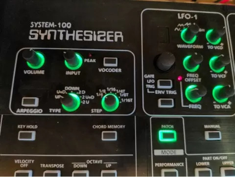 System-100 plug-out overlay for Roland System-8
