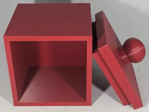 Box with lid (push to fit - supportless)