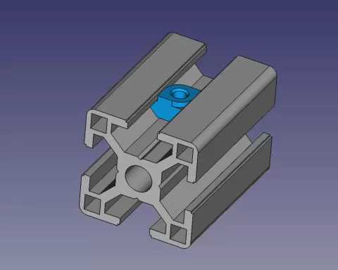 T-nut for Prusa Mini extrusions (groove 8, type B, M4 thread)