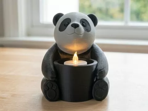 Panda candle holder