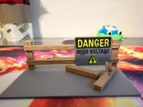 Danger High Voltage Fence