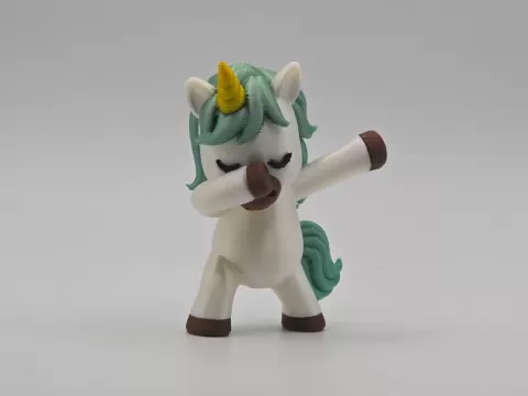 Cute Unicorn Dabbing Figurine