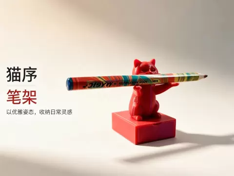 猫序笔架收纳盒by HappyStudio