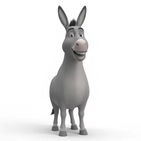 Bonus files available LINK IN BIO🔥3D model of Donkey, full body, simple clean shape, matte gray, no texture, white background, centered, fully visible STL - 3D Print Model | High Detail | Easy Print | STL File | Instant Download