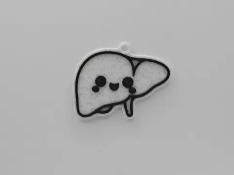 Cute Anatomical Liver Keychain