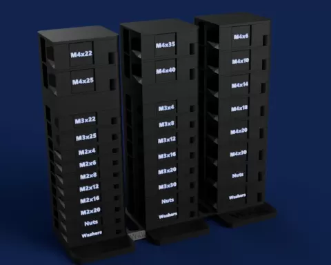 OrbitStack - Swivel Screw Organizer (Complete Modular System)