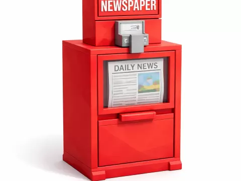 Low Poly Newspaper Vending Boxby RoyRogerr