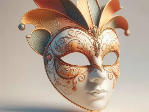 4379 Venetian Carnival Mask Color 3D Model art STL DND ARTEby AStoryTeller