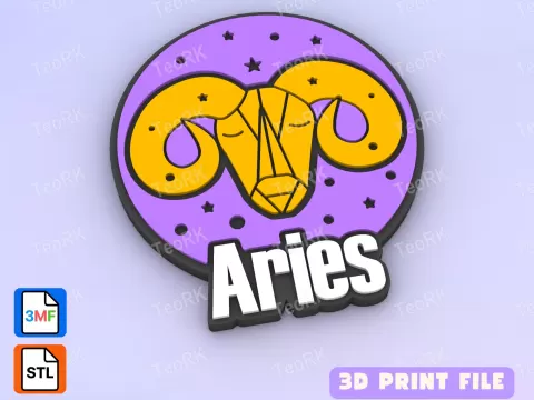 Badge Reel Topper Flat Back aries - signs of the zodiac - hoby TeoRk