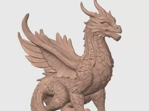 Sitted Dragonby rai 3d