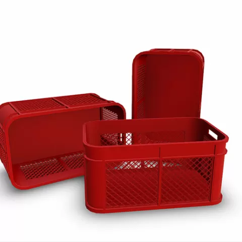 Plastic Storage Crate (Stackable Utility Basket)