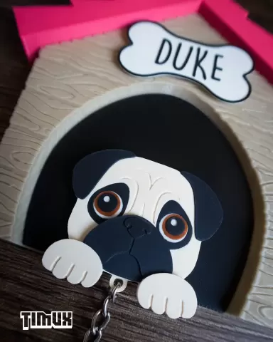 PUG KEYCHAIN SET
