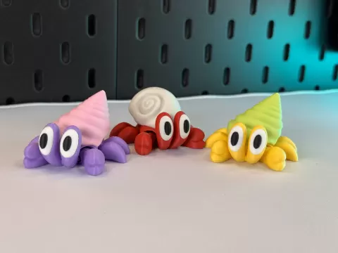 Articulated Cute Hermit Crab