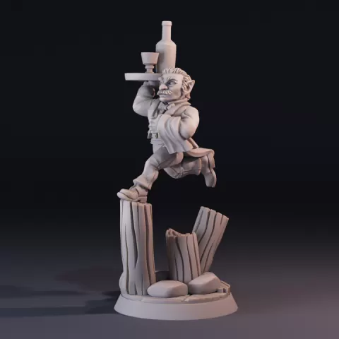 Halfling Butler Monk by Michael Evans