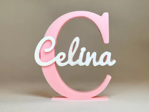 Placa de Identificação 3D - Celina