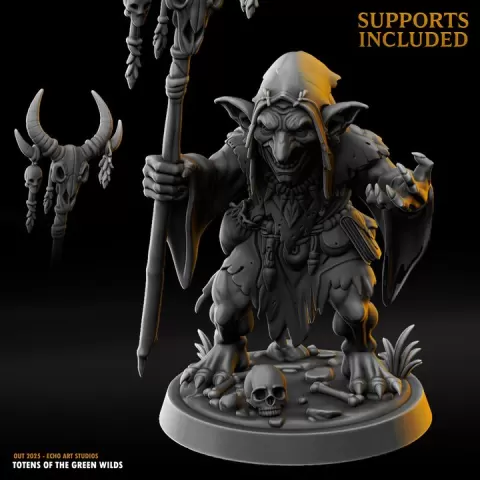 Zargra (Goblin Shaman) - Echo Art - Totems of the Green Wilds by Echo Art Studios