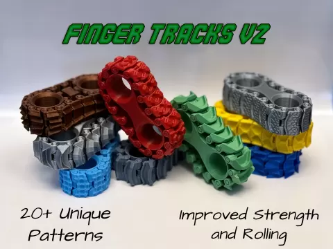 Finger Treads Fidget Track V2 - PATTERNS!