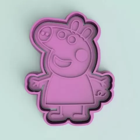 cortante + estampa de mummy pig / mummy pig cutter + stampby Crafteros