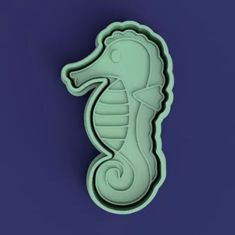cortante + estampa de caballito de mar / sea ​​horse cutterby Crafteros