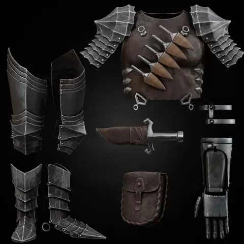 BERSERK ARMOR GUTS ARMOR SET the black swordsman life size cosplay - Berserk Fan Art by Abyss Art Studio