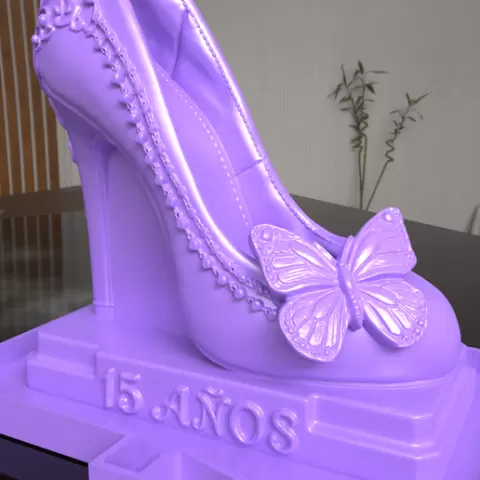Quinceañera High Heel "15 Years" - Premium Master for Candle Molds & Favors - Matriz Premium: Zapatilla "15 Años" para Moldes de Velas y Recuerdos