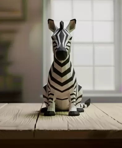 zebra lowpoly