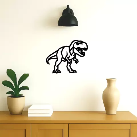 Décoration murale de trex lowpoly