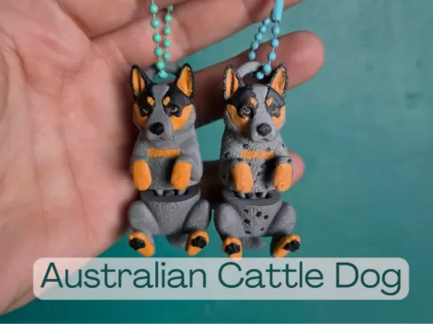 Australian Cattle Dog - articulated keychain