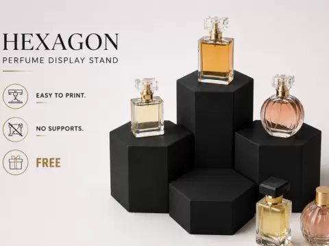 Hexagon Perfume Display Stand Set