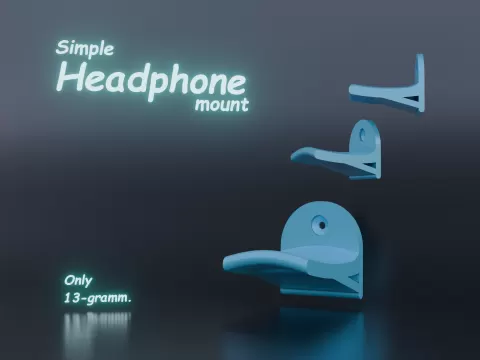 Simple Headphone Mount — Wall Hook for Headphones