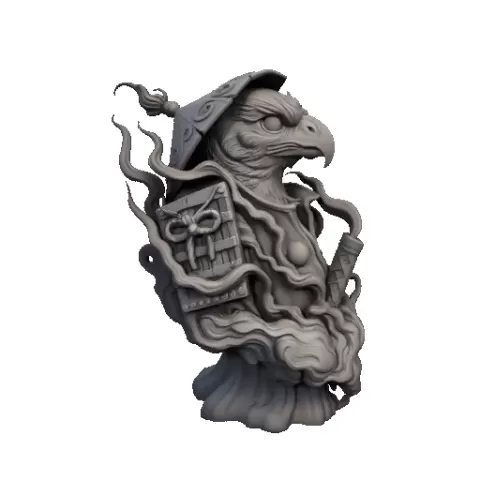 Samurai Eagle bust