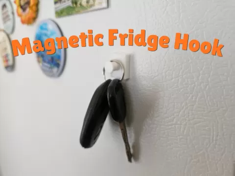 Simple Magnetic Fridge Key Hook