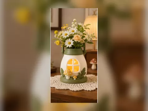 Wazon Carved Moon Display Vase