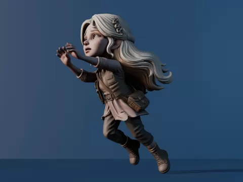 Indiana Girl "The Leap of Faith" Statue - Premium Adventure