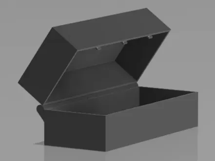 Hinged Storage Box – Snap-Close Lid No Support