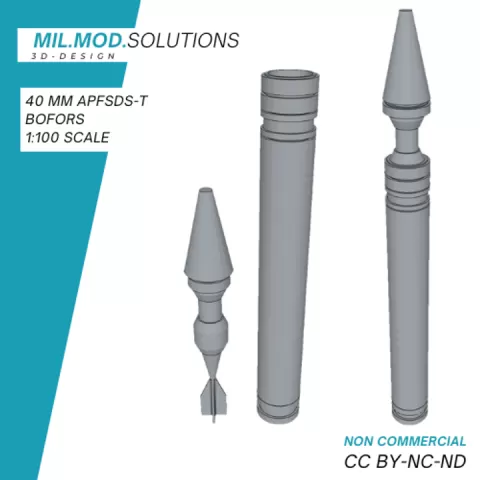 40 mm APFSDS-T Munition Bofors Försvarsmakten NATO by Mil. Mod. Solutions