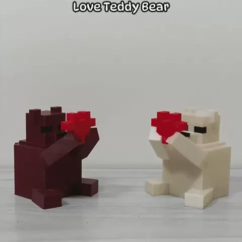 Love Teddy Bear - Valentine's Gift - No Supports - Multipart and AMS CFS Compatible