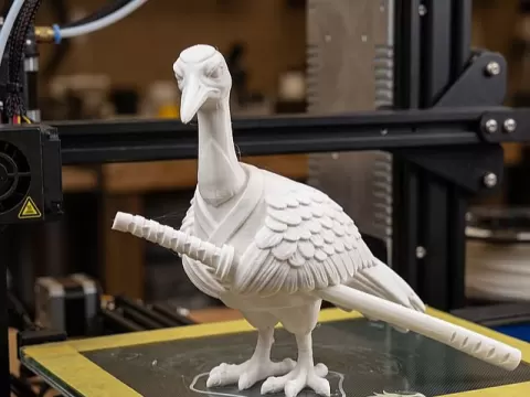 Samurai Crane Ornament