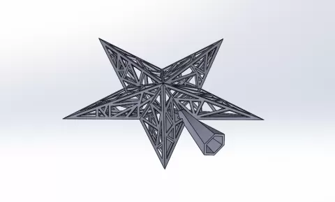 Low poly Christmas star tree-topper