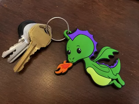 Cute Dragon Keychain
