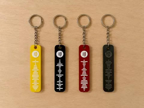 Customizable Spotify keychain