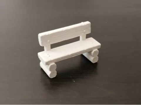 Wooden Log Bench