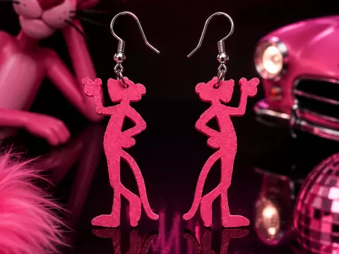 Pink Panther earrings