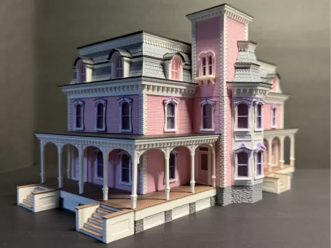 Victorian #3 HO Scale, Pink Mansion, New Berlin NY