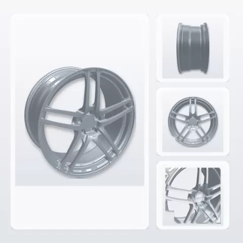 STR Wheel Rim STR16 - 3D Scan OBJ Reference Model