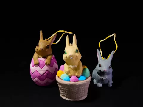 “Hand-carved” Easter Ornamentsby STLFLIX