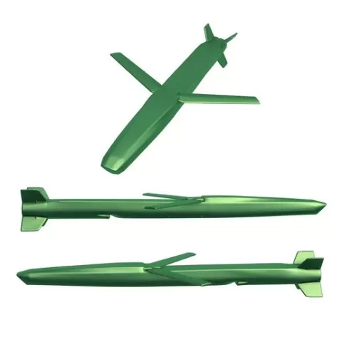 Long-Range Strike Missile / Bullseye Standoff Weapon Based / missile / missile stl / Missile Launcher / Air Intercept Missile