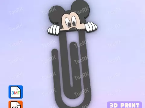 Paperclip MICKEY MOUSE - bookmarkby TeoRk